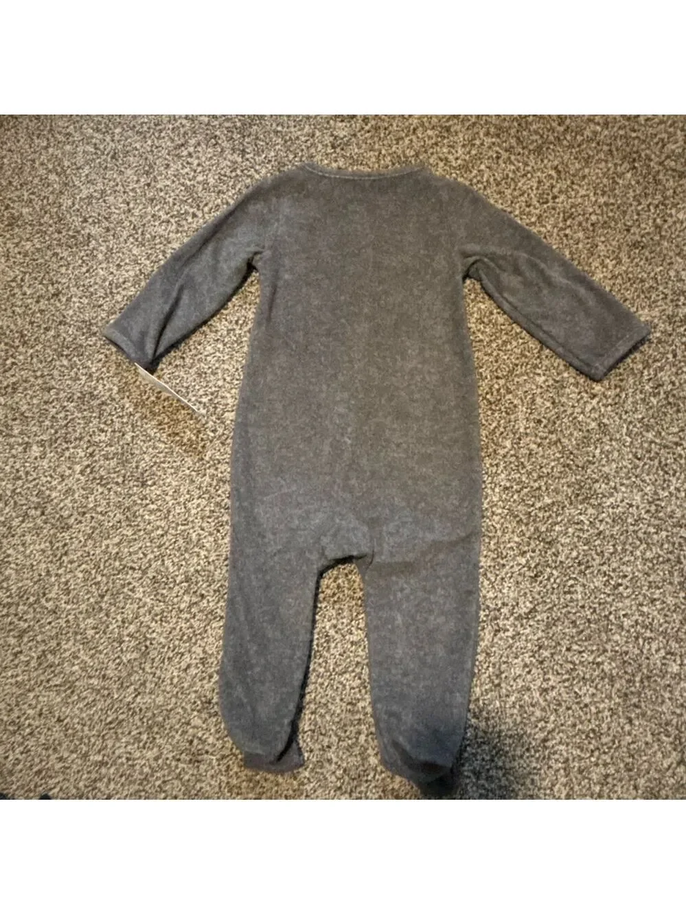 Brand NEW! Carter’s Gray Baby Fleece One Piece Footie 9 months NWT